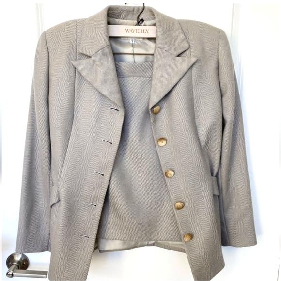 Valentino | Miss V | 100% Lama Laine Wool | Made in Italy | Ble Beige | Vintage - Picture 4 of 16